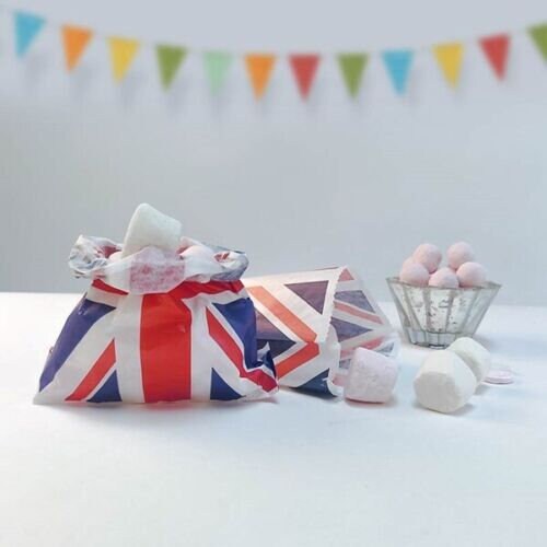 Union Jack Party Gift Bags For Kids (5-12) - Includes Free Flag Bunting