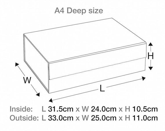 Large Keepsake Memory Box Present Storage Box Luxury PLAIN BLACK GIFT BOX