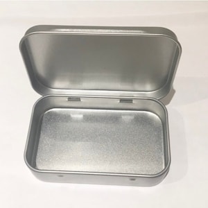 Small Shallow Storage Tin, Altoid Size, Tin Wallet, Travel Tin, Cotton Buds Tin, Tobacco Tin, Storage Tin, Reduce Waste, Aluminium Tin image 2