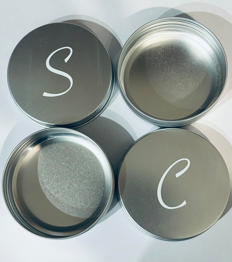 Labelled Shampoo Bar Tins, Silver or Black Tins, Soap Storage Tin, Travel Tin, Aluminium Tin Storage, Eco Friendly, Environmentally Friendly Silver tins wht font