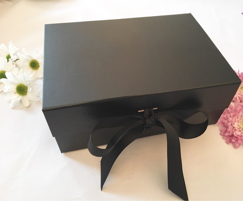 Personalised Gift Box Your Name Luxury Keepsakes Box Black Etsy