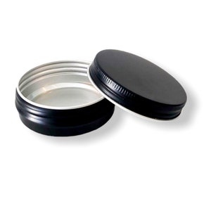 Black Round Aluminium Tin, Shampoo Bar Tin, Soap Storage Tin, Aluminium Tin, Eco Friendly, No Plastics, Environmentally Friendly, 60ml Tin