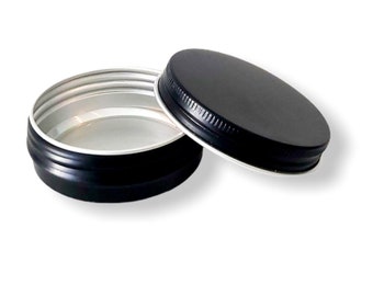 Black Round Aluminium Tin, Shampoo Bar Tin, Soap Storage Tin, Aluminium Tin, Eco Friendly, No Plastics, Environmentally Friendly, 60ml Tin