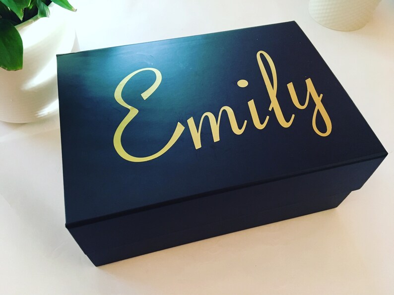 Personalised Gift Box Your Name Luxury Keepsakes Box Black Etsy