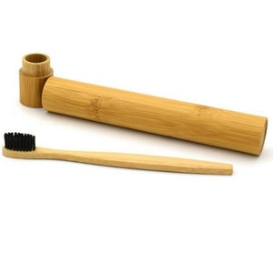 Bamboo Toothbrush & Case, Oral Hygiene, Plastic Free, Eco Friendly, Adult Toothbrush, Soft Bristles, Bamboo Fibre Bristles, Zero Waste