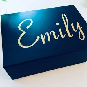 Zwarte gepersonaliseerde geschenkdoos, uw naam, luxe aandenkendoos, zwarte diepe geschenkdoos, diepe geschenkdoos, gepersonaliseerd geschenk, luxe geschenkoplossing