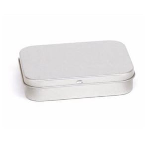 Pequeña lata de almacenamiento poco profunda, tamaño altoide, billetera de estaño, lata de viaje, lata de cogollos de algodón, lata de tabaco, lata de almacenamiento, reducción de residuos, lata de aluminio