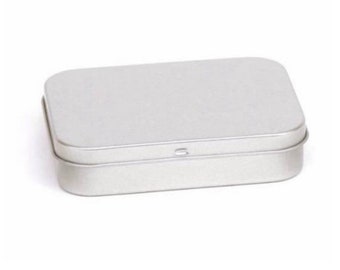 Small Shallow Storage Tin, Altoid Size, Tin Wallet, Travel Tin, Cotton Buds Tin, Tobacco Tin, Storage Tin, Reduce Waste, Aluminium Tin