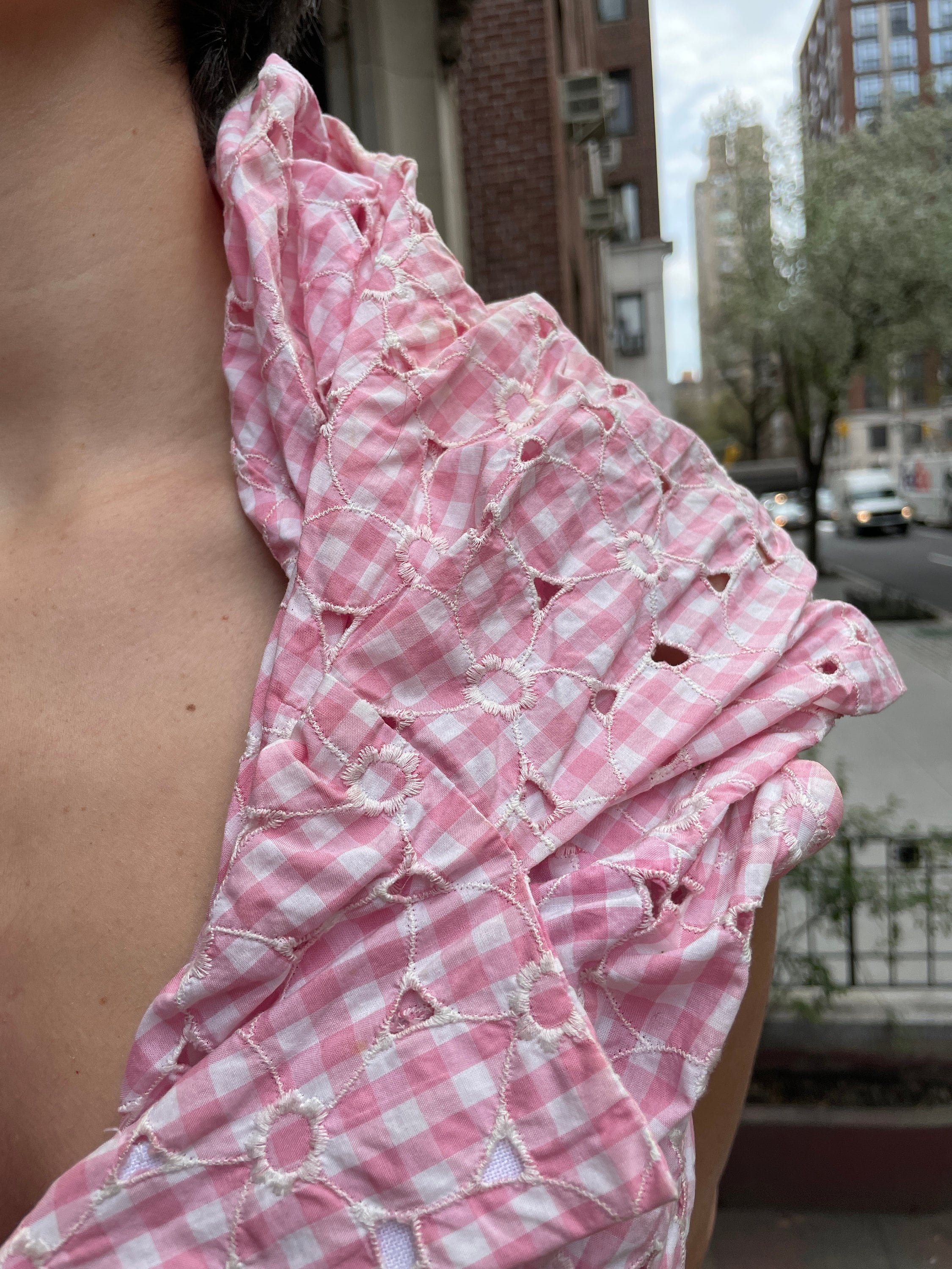 JUNYA WATANABE MAN PINK COMME des GARCONS◆00s/AD2003/半袖シャツ/S/コットン/KHK/千鳥格子/UM-B032 ジュンヤワタナベマンピンク コムデギャルソンJUNYA WATANABE