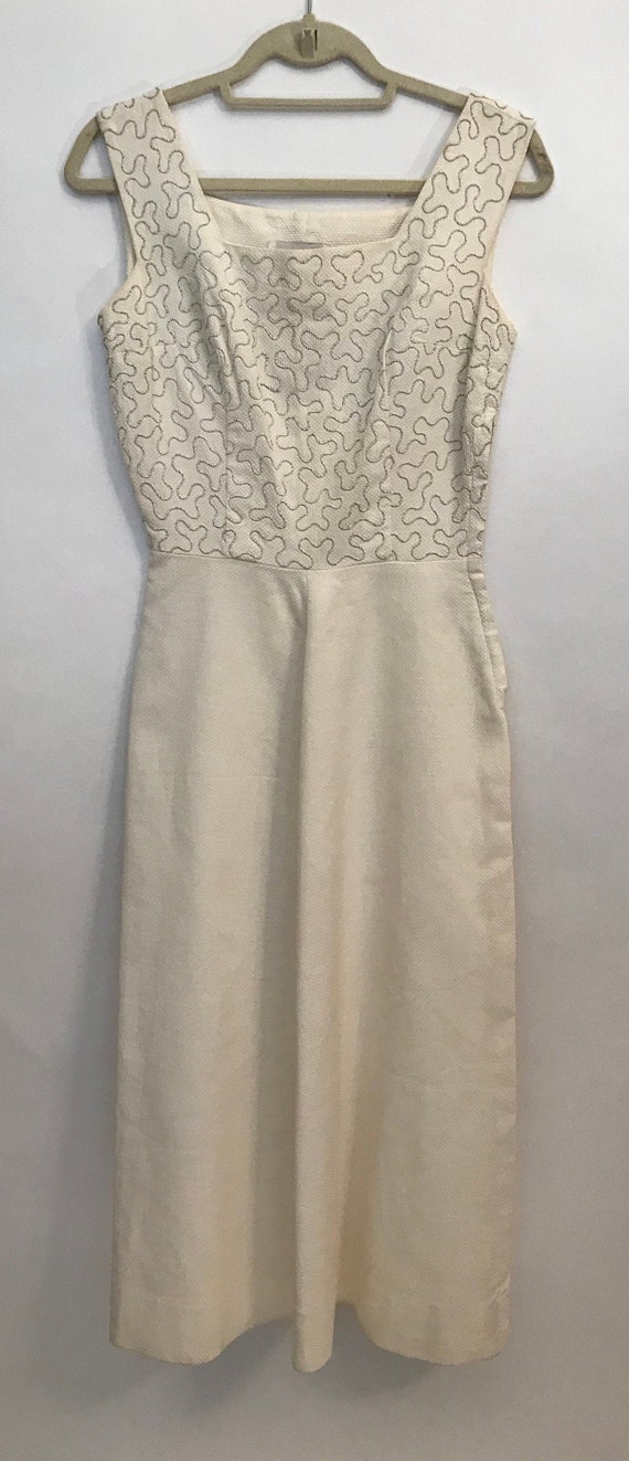 50’s White Dress, Organza dress, 50's dress, white