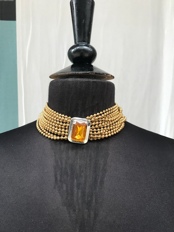 Cadoro japanned chain necklace