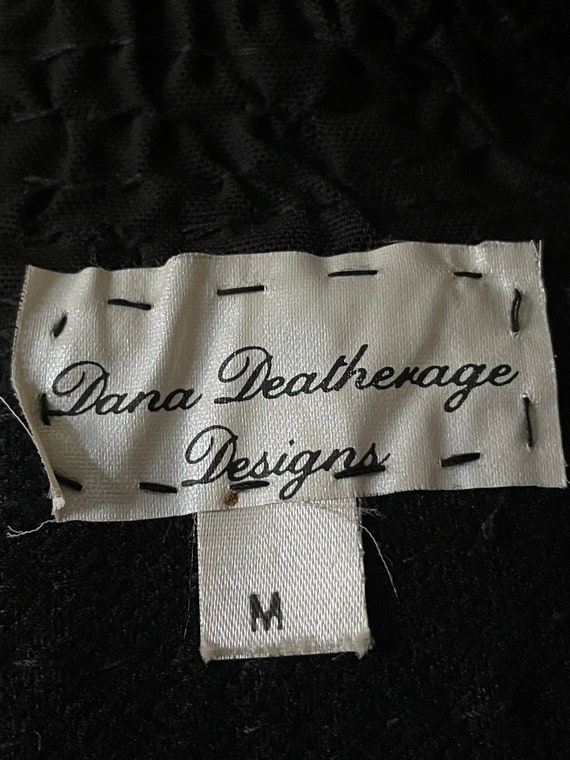 80's sexy vintage DANA DEATHERAGE black corset / … - image 6