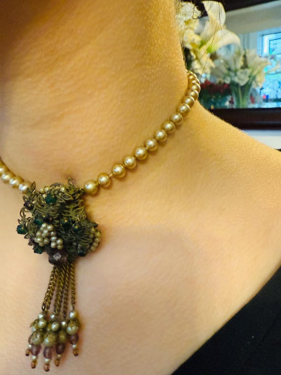 30s Miriam Haskell choker, featuring a single str… - image 3