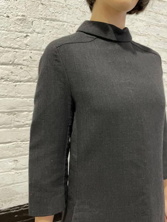 Marni 2000 black tunic/mini dress,  pointed colla… - image 9