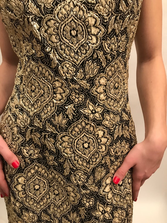 gold and black brocade dress Women's Black & Gold Brocade Peplum Top and Moss Fabric Wrap Skirt Set –  Avishkar Culture