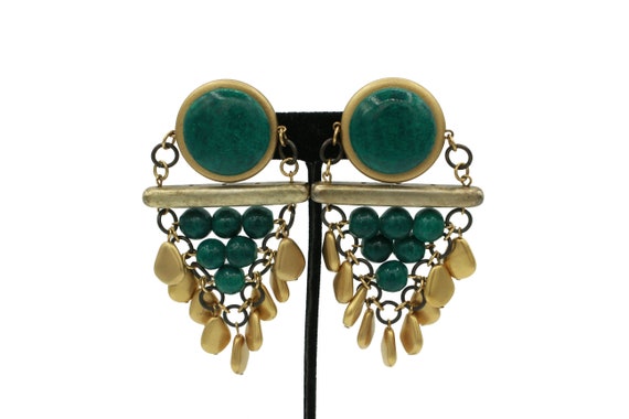Emerald Gold Earrings