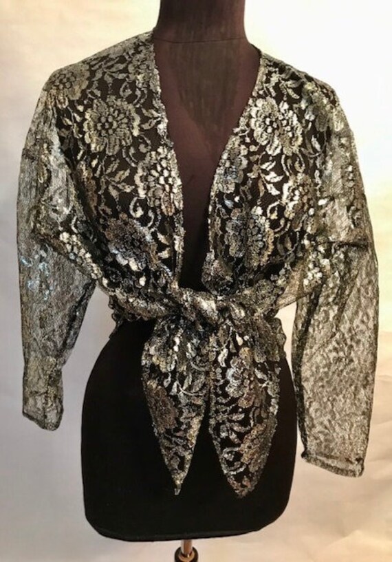 80’s Silver Lame Blouse