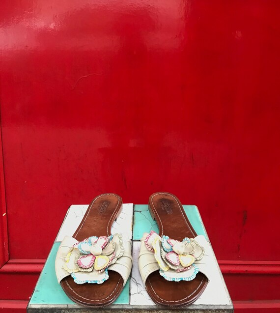 Moschino jeans leather sandals