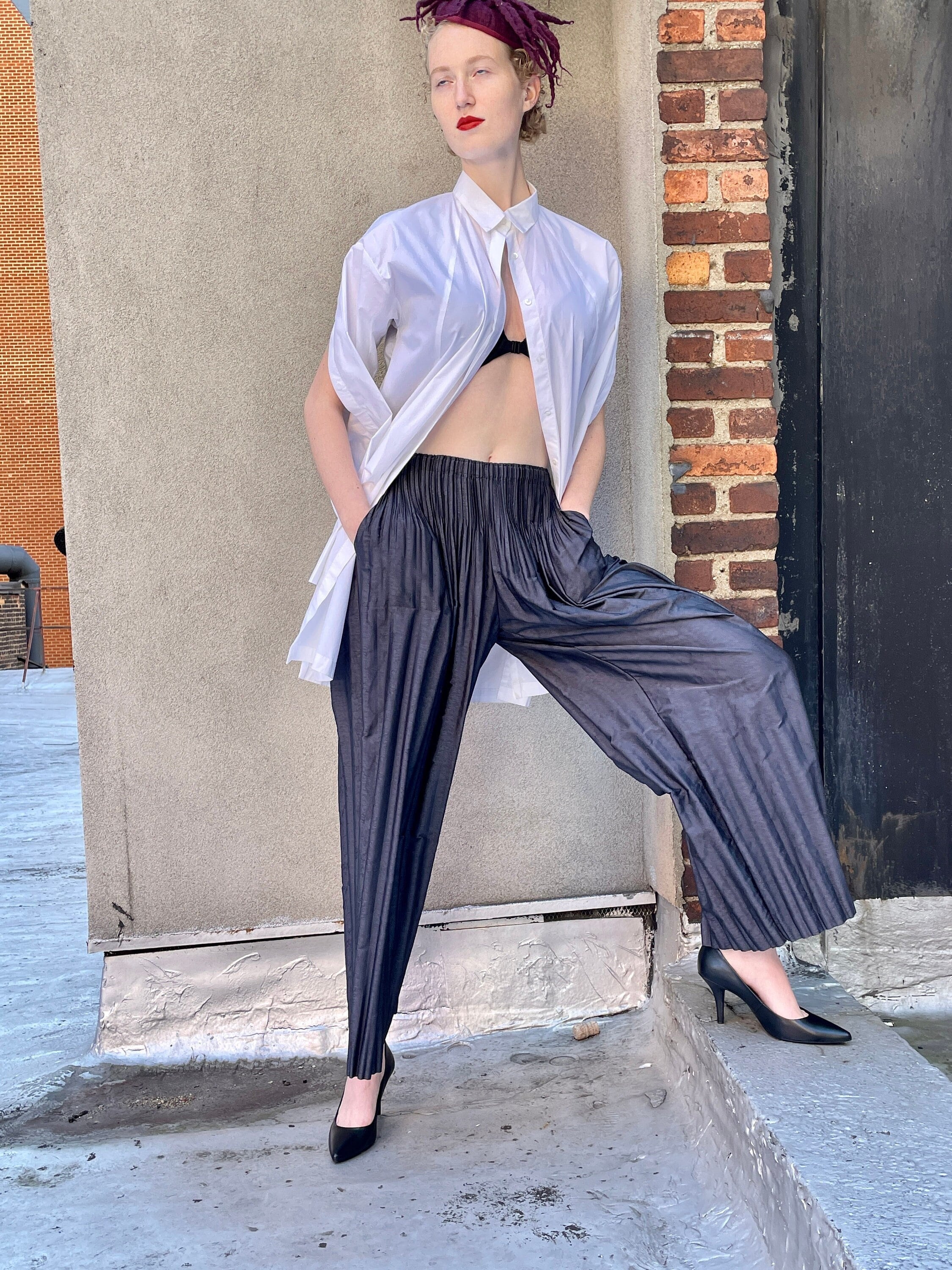 Shop Pleats Please Issey Miyake Alt Blinks Pleated Pants | Saks Fifth Avenue