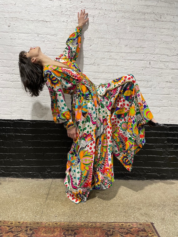 60's colorful jumpsuit, 60's jumpsuit, Hippy jumps