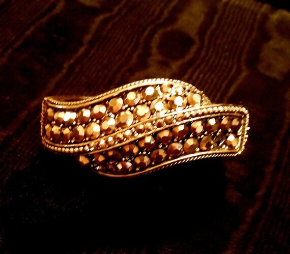 50's Weiss Sparkle Jewelry Clamper Bracelet, With… - image 3