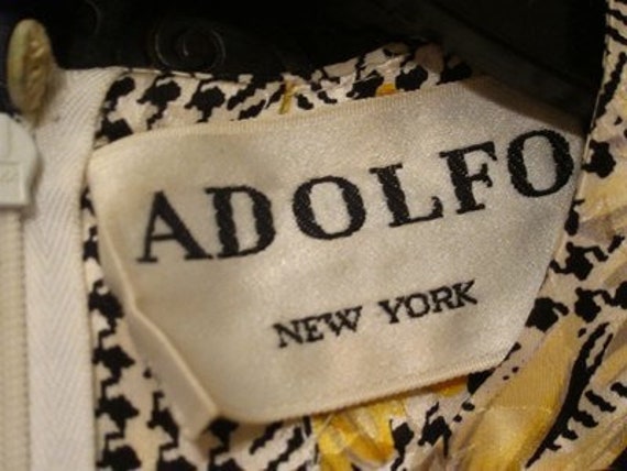 70's Adolfo New York silk gold lame top - Gold La… - image 6