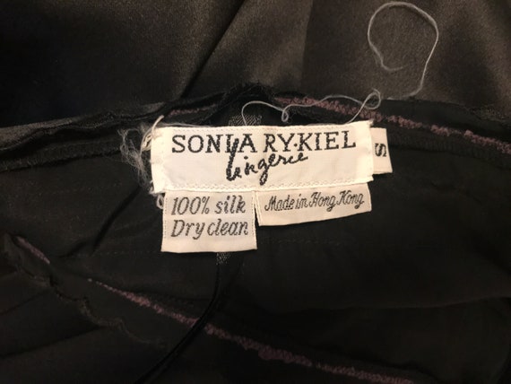 Sonia Rykiel Lingerie black 100% silk pants - image 5