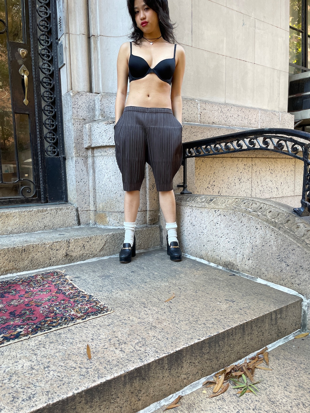 90s Issey Miyake Pleats Please Shorts. Fabulous Avant-garde