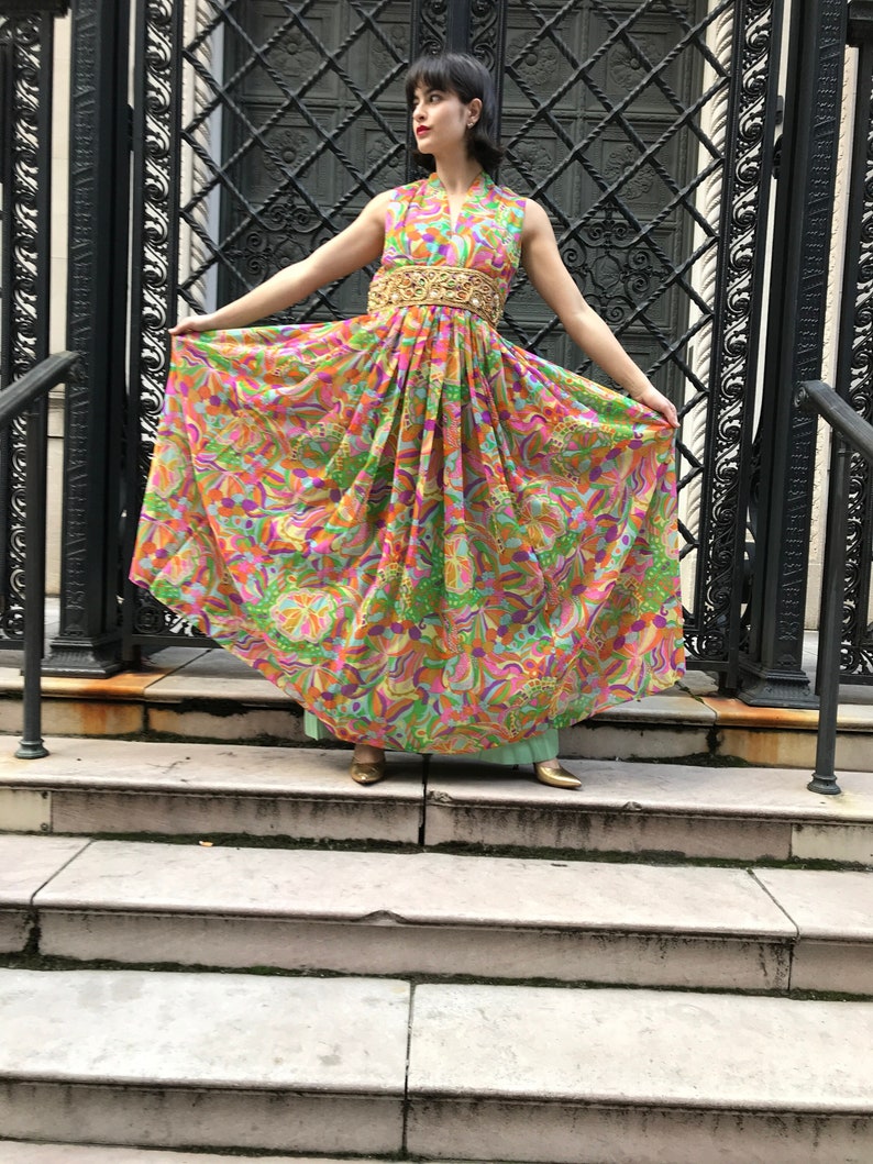 neon colored maxi dresses