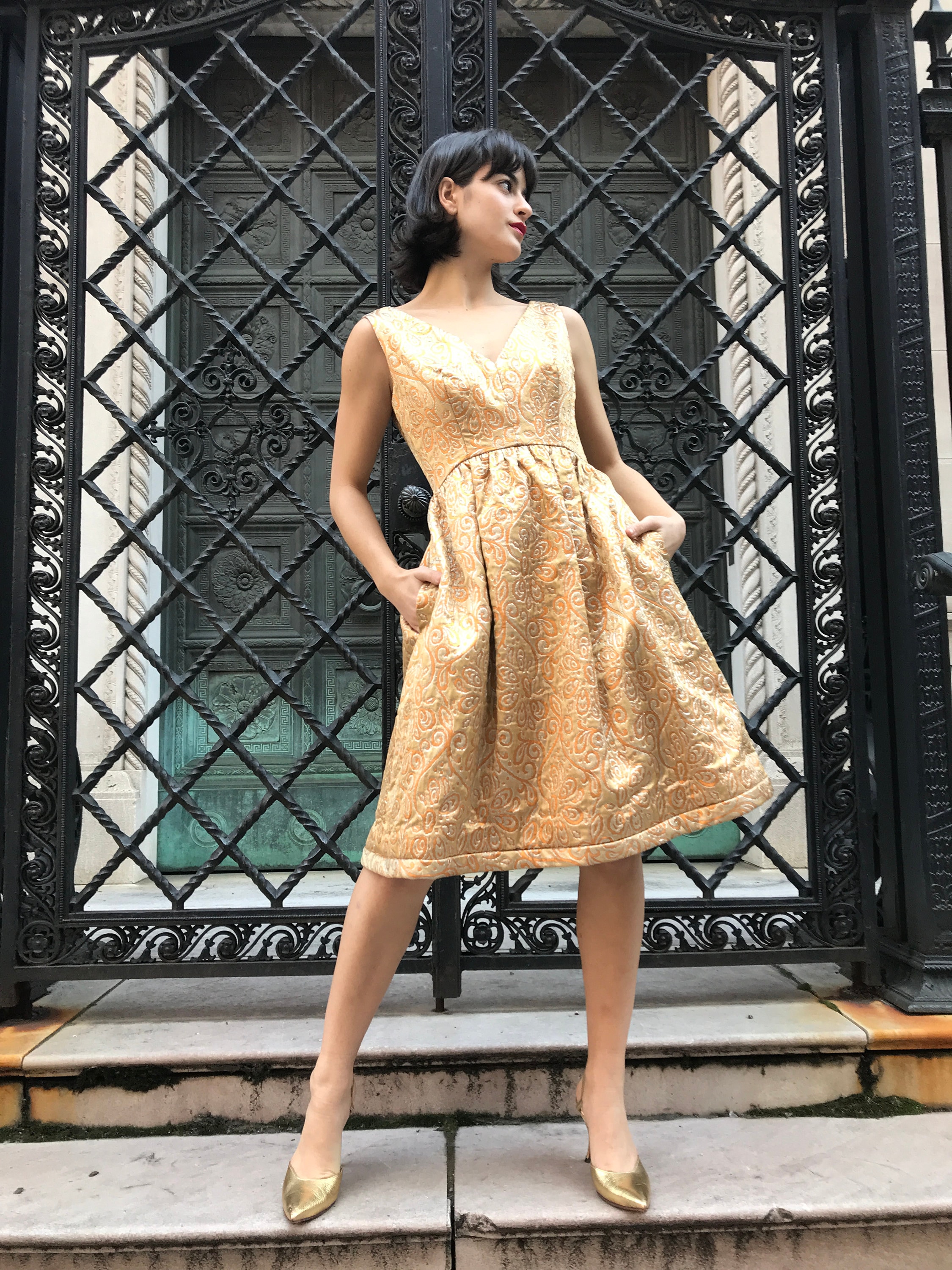 brocade party wear dress Victoria Brocade Maxi Dress