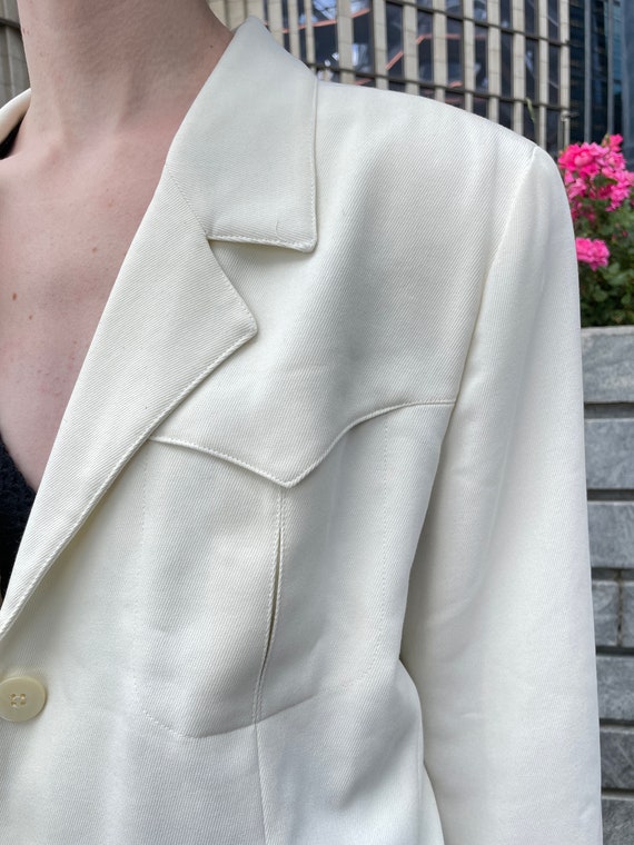 80s Emanuel Ungaro white jacket,  classic jacket, - image 5