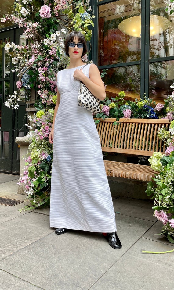 60s Gown and Coat. white stunning Couture Evening… - image 3