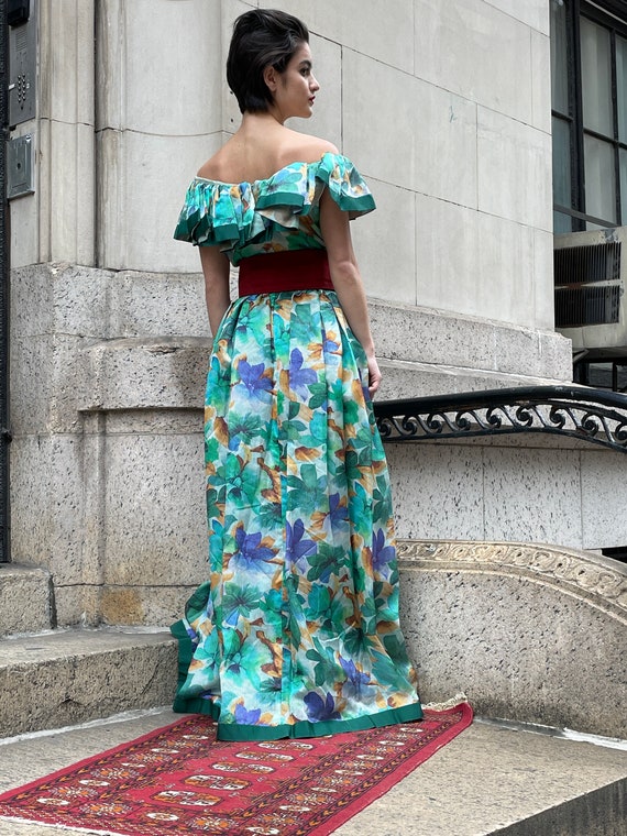 80’s William Pearson Gown, 80's gown, floral gown… - image 2