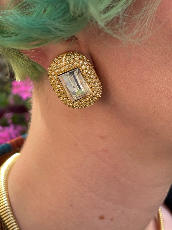 70s Christian Dior earrings. glamorous Classic and