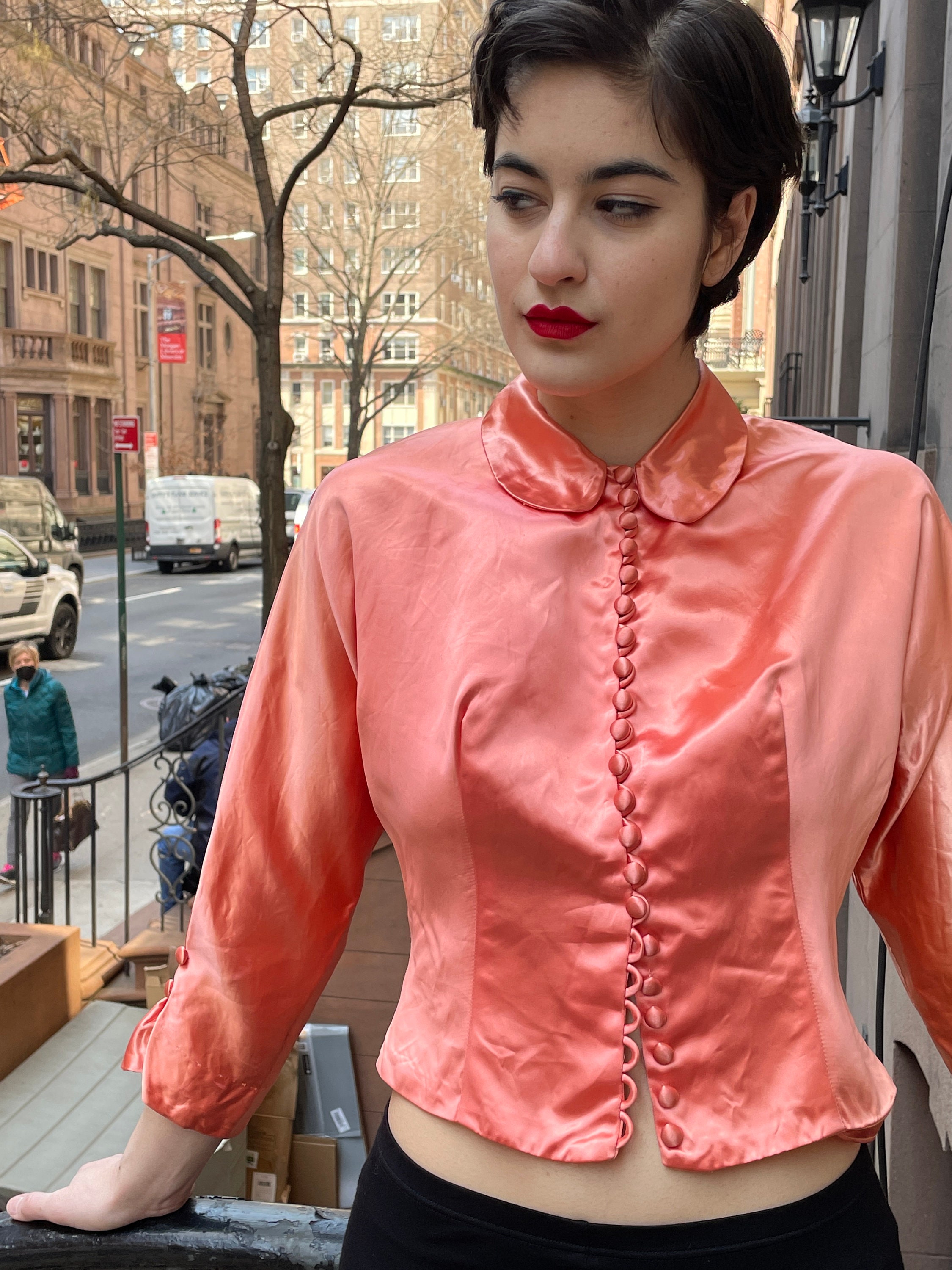 Vintage cheap satin blouse