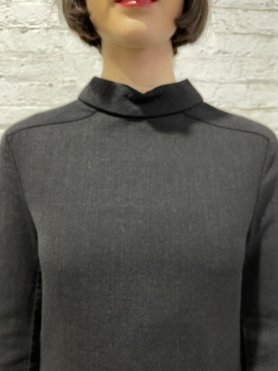 Marni 2000 black tunic/mini dress,  pointed colla… - image 6