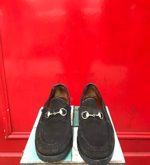 Gucci suede loafers