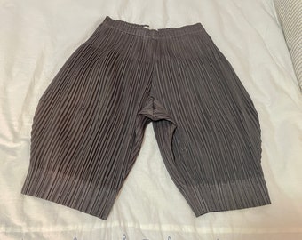 90s Issey Miyake Pleats Please Shorts. Fabulous Avant-garde Issey