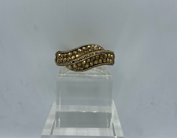 50's Weiss Sparkle Jewelry Clamper Bracelet, With… - image 1