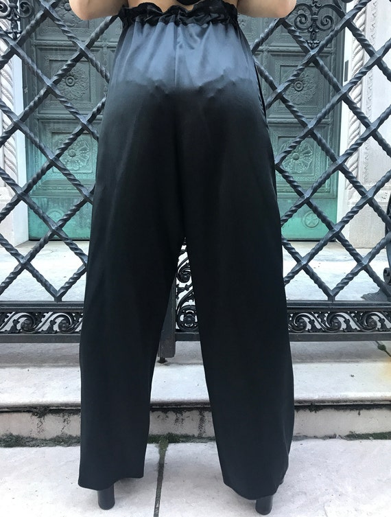 Sonia Rykiel Lingerie black 100% silk pants - image 4