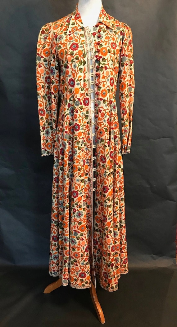 30s Hand Embroidered Coat Dress