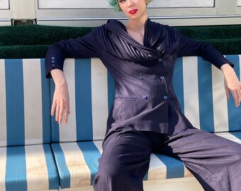 CLAUDE MONTANA Side Pleats Design jacket