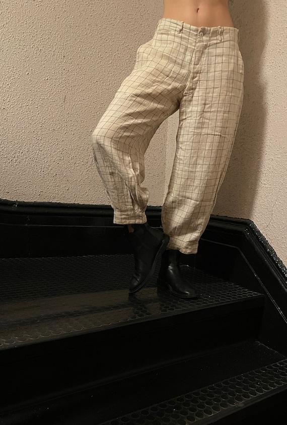 40's linen cream colored golf knickers, 40's pants