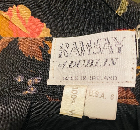 70s Ramsay of Dublin, pleated wool long maxi skirt - image 7