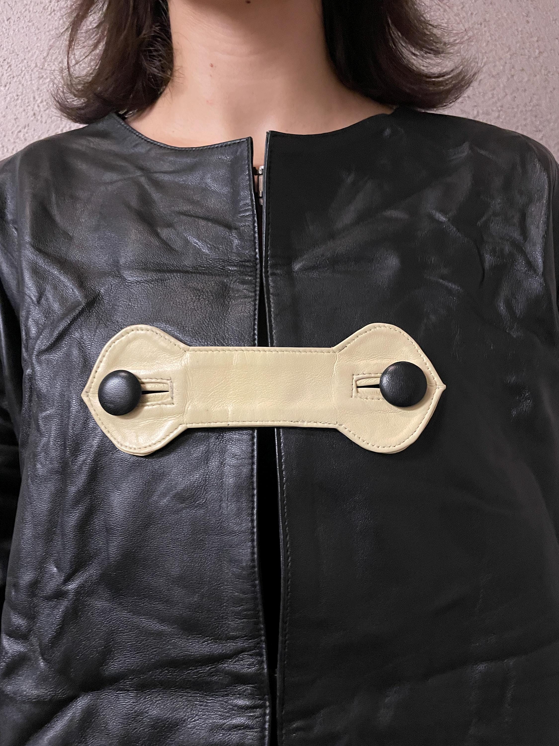 80s Black Leather A Line Coat, Big Shoulder No Collar, Yellow Leather Toggle, Yellow Slit Pockets , Yellow Cuff - Etsy 80s Black Leather A Line Coat, Big Shoulder No Collar, Yellow Leather Toggle, Yellow Slit Pockets , Yellow Cuff - Etsy