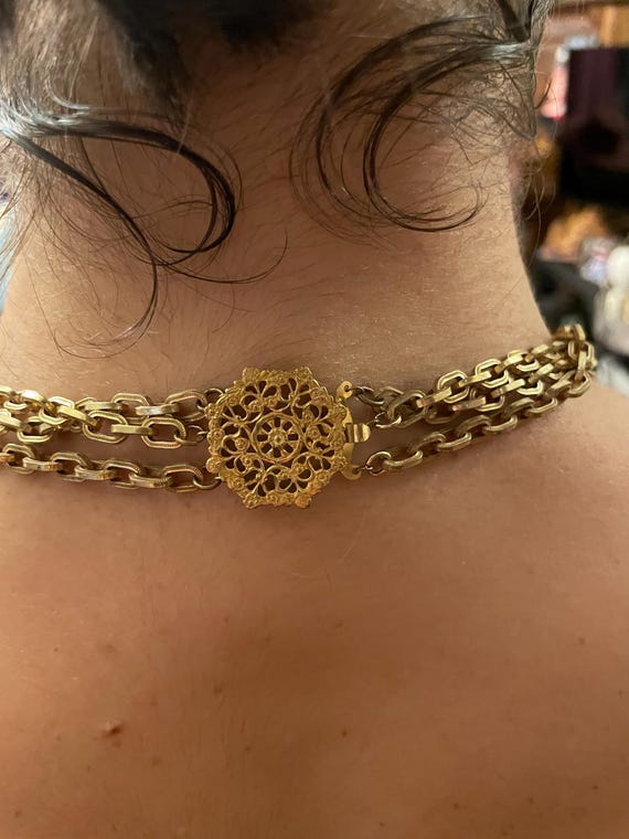 50s Miriam Haskell Multi-chain long Necklace. Gra… - image 6