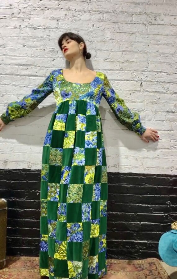green and yellow floral maxi dress Lime Green Floral Printed Gown Set