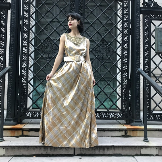 60's Modern Couture Original Gold Lame 