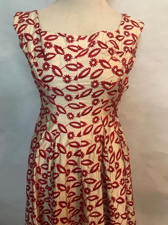 Suzy Perette 60s Red and White Dress