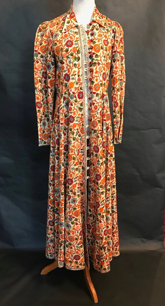 30s Hand Embroidered Coat Dress